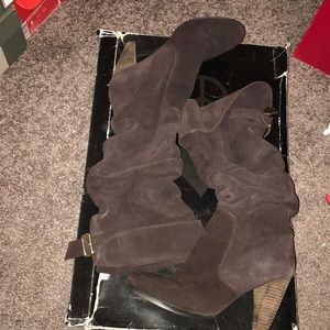 Brown Steve Madden slouch knee boots